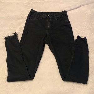 Black stretch denim
